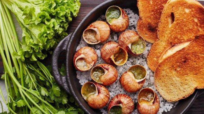 Makanan Mewah Prancis Keong Mas Atau Escargot