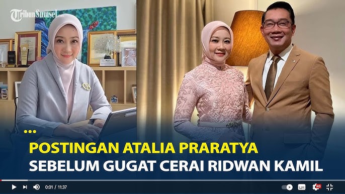 Atalia Praratya Gugat Cerai Ridwan Kamil Setelah Lama Menikah